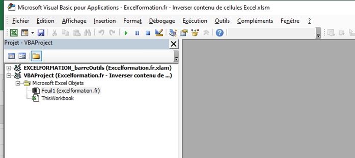 Excel formation - créer une fonction excel pour écrire envers - 01