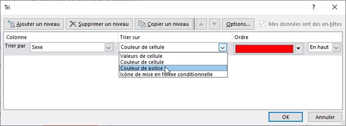 Excel formation - tri et filtre tableau de données excel - 15