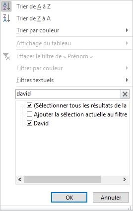 Excel formation - tri et filtre tableau de données excel - 19