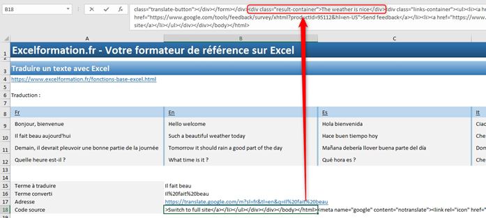 Excel formation - Excel traduction - 08