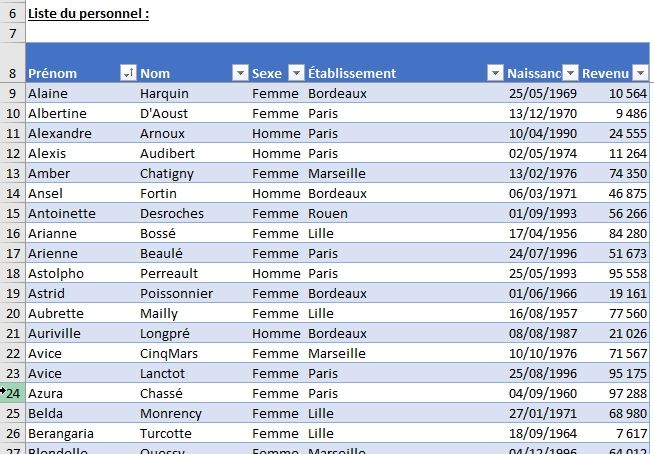 Excel formation - La fonction AGREGAT - 01