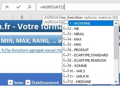 Excel formation - La fonction AGREGAT - 05