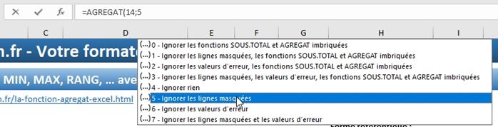 Excel formation - La fonction AGREGAT - 03