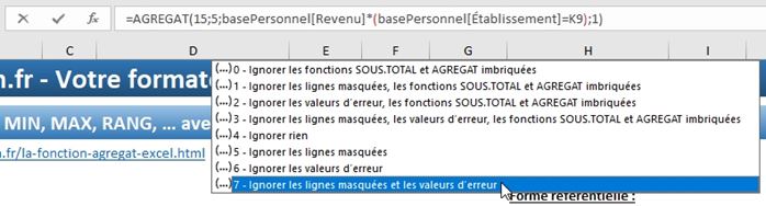 Excel formation - La fonction AGREGAT - 16