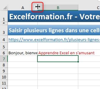 Excel formation - plusieurs lignes dans cellule excel - 03