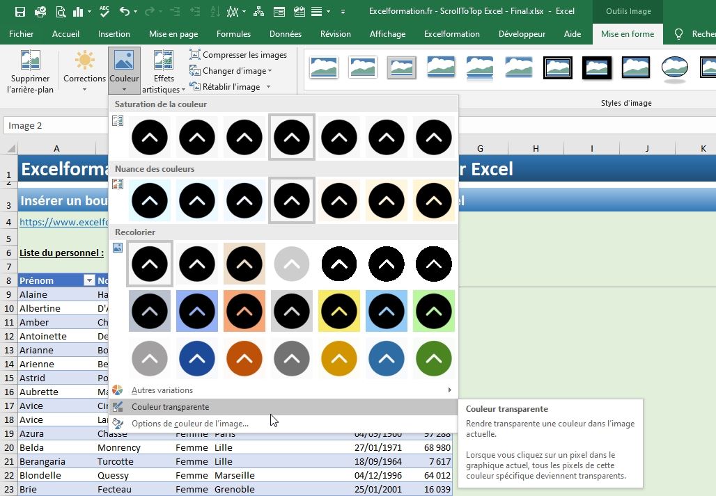 Excel formation - ScrollToTop - 04