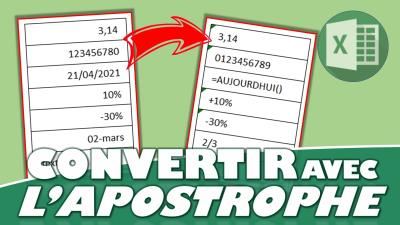 Comment ajouter une apostrophe en début de cellule sur Excel ?