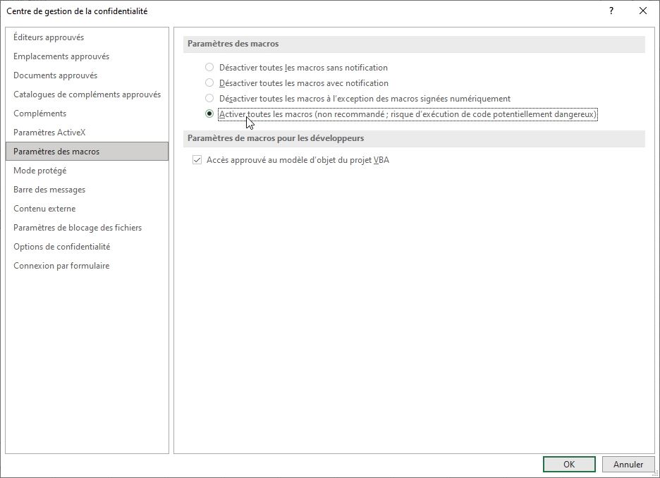 Excel formation - comment signer une macro vba - 02