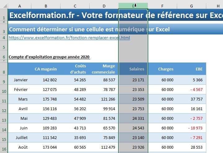 Excel formation - masquer des formules et données dans excel - 02