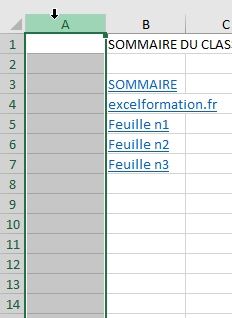 Excel formation - Sommaire automatique - 03
