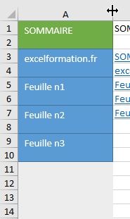Excel formation - Sommaire automatique - 14