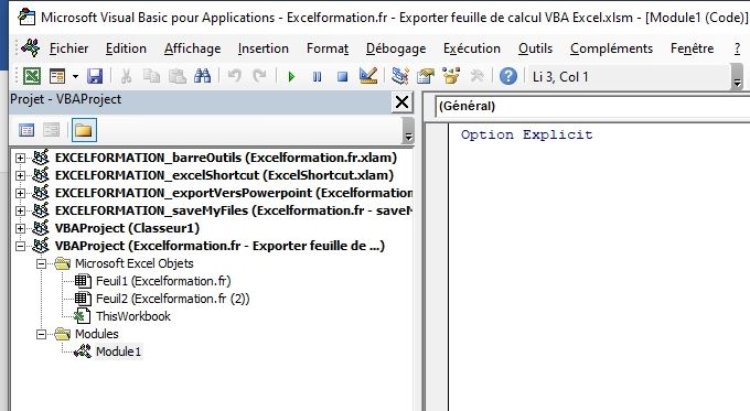 Excel formation - exporter feuille - 06