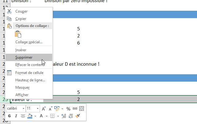 Excel formation - les tests de cellules - 10