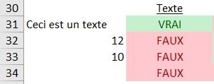 Excel formation - les tests de cellules - 12