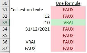 Excel formation - les tests de cellules - 16