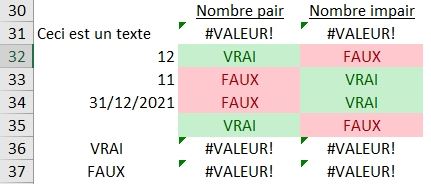 Excel formation - les tests de cellules - 17