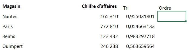 Excel formation - tri aleatoire - 14