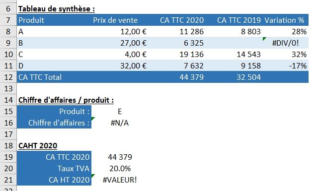 Excel formation - fonction sierreur - 01