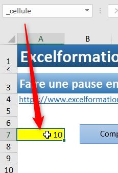 Excel formation - faire une pause en vba - 02