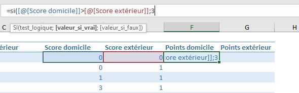 Excel formation - classement football - 03