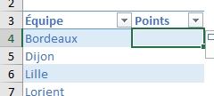 Excel formation - classement football - 16