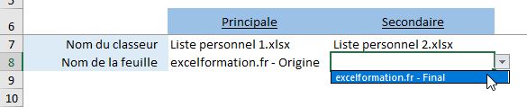 Excel formation - comparer deux feuilles de calcul - 12