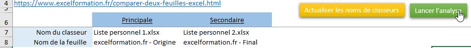 Excel formation - comparer deux feuilles de calcul - 13