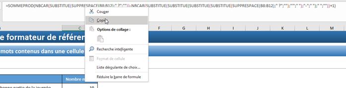 Excel formation - compter nombre mots - 14