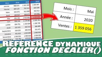 Comment créer une référence automatiquement sur Excel ? La fonction DECALER()