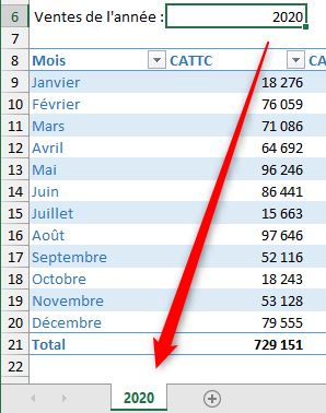 Excel formation - renommer feuille - 03