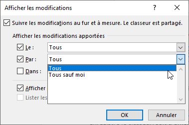 Excel formation - suivre les modifications fichier - 07