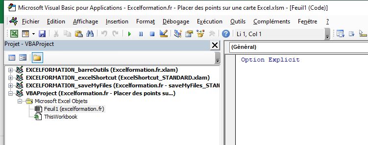 Excel formation - convertir adresse postale en coordonnées gps - 05