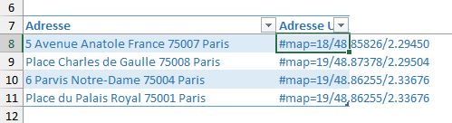 Excel formation - convertir adresse postale en coordonnées gps - 07