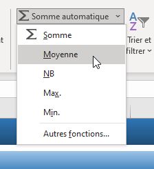 Excel formation - Calcul de moyenne - 04