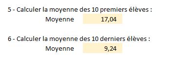 Excel formation - Calcul de moyenne - 08