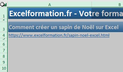 Excel formation - sapin noel - 01