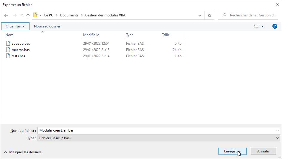 Excel formation - import export de modules vba - 04