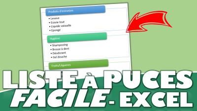 5,2 méthodes pour créer une liste à puces sur Excel
