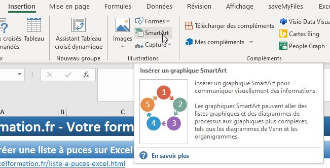 Excel formation - Liste à puce - 14