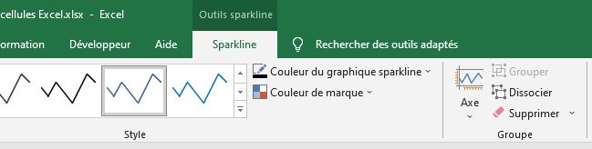 Excel formation - sparklines - 10