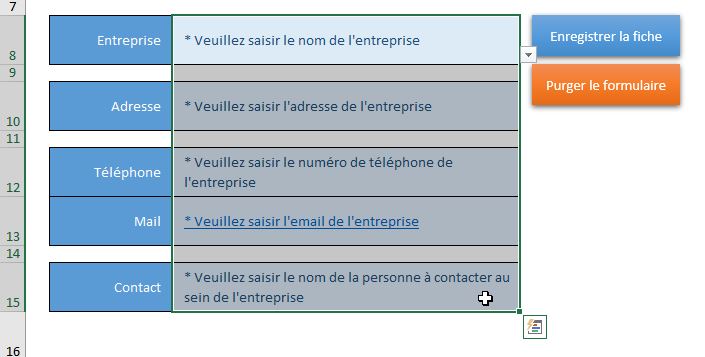 Excel formation - formulaire avec placeholder - p2 - 08