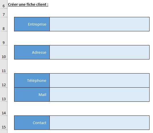 Excel formation - formulaire avec placeholder - 01