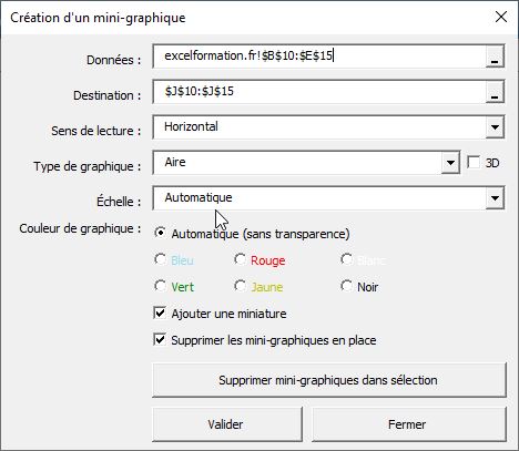 Excel formation - mini-graphiques évolués - 19