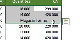 Excel formation - pas de fusion - 14