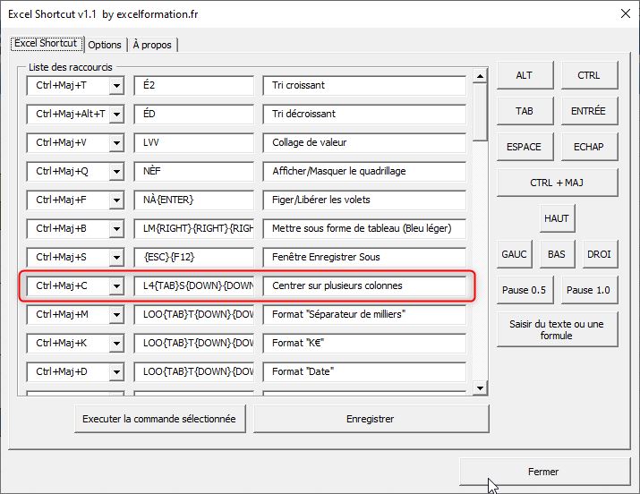 Excel formation - pas de fusion - 28