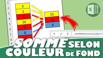 Comment réaliser une somme des cellules en fonction de leur couleur sur Excel ? La fonction SOMMESICOULEUR()
