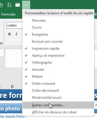 Excel formation - Appareil photo Excel - 02