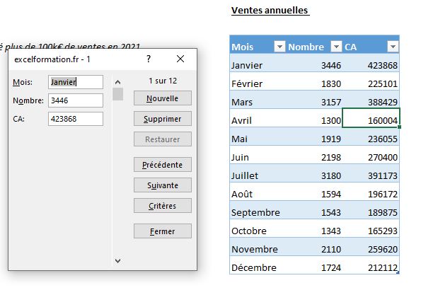 Excel formation - assistant - 08