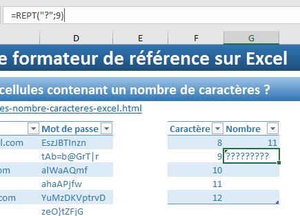 Excel formation - Compter cellules nombre caractères - 05