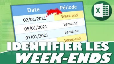 Comment savoir si une date tombe un week-end sur Excel ?